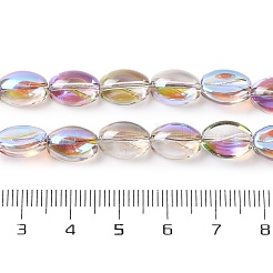 電気メッキガラスビーズセット  虹メッキ  コー​​ヒー豆  紫色のメディア  10.5~11x8x5mm  穴：1mm  約60個/連  25.20''（64センチメートル）&nbsp;EGLA-B005-01A-FR05