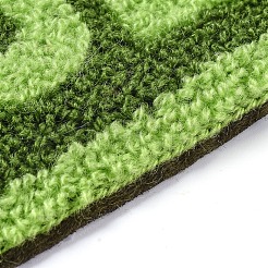 機械刺繍布地手縫いワッペン  マスクと衣装のアクセサリー  アップリケ  num 52  グリーン  70x78x3mm&nbsp;DIY-D031-B03