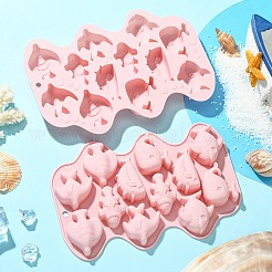 海の魚の DIY シリコーン型  フォンダン型  レジン型  チョコレート用  キャンディ  UVレジンとエポキシレジンのクラフト作り  ピンク  201x135x19mm  内径：28.5~41.5x44~48mm&nbsp;SIMO-CJC0002-01