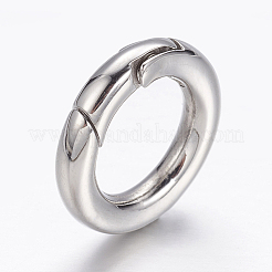 変色防止304ステンレススチールスプリングゲートリング  Oリング  リング  ステンレス鋼色  6ゲージ  21x4mm  内径：14mm&nbsp;LS-STAS-D070-01P-2