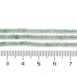 天然石グリーンアベンチュリンビーズ連売り  多面カット  キューブ  2x2x2mm  穴：0.5mm  約175個/連  15.43インチ（39.2cm）&nbsp;G-P457-B01-54