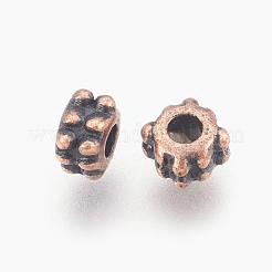 チベット風合金ビーズ  鉛フリー＆カドミウムフリー  赤銅鉱  4.2x3.2mm  穴：2.2mm&nbsp;K094V061