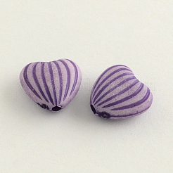 クラフトアクリルビーズ  ハート  ミックスカラー  10x11x5mm  穴：2mm  約1100個/500g&nbsp;MACR-Q157-M29