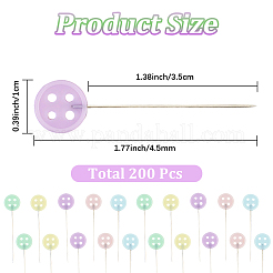鉄ピン4箱  プラスチックボールヘッドと収納ボックス付き  ミックスカラー  フラットラウンド  45x11x1.5mm  4boxes /セット&nbsp;FIND-CP0003-04B