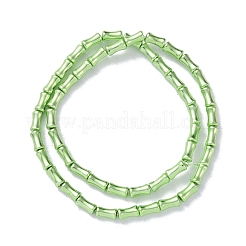 電気メッキガラスビーズセット  竹  ライム  8x4.5mm  穴：0.8mm  約50個/連  15.75''（40センチメートル）&nbsp;EGLA-Q128-13F