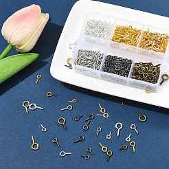 480 個 16 スタイル鉄ネジアイピンペグベイル  片穴パーツ用  ミックスカラー  8~13x4~6.5x1~1.5mm  穴：2~4mm  ピン：1.5mm&nbsp;IFIN-FS0001-62