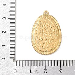 304ステンレススチールペンダントカボションセッティング  楕円形のチャーム  ゴールドカラー  32x20.5x1.5mm  穴：1.6mm&nbsp;SA-CBA22DE-04G-02