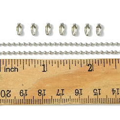 DIY ネックレスジュエリーキット  真鍮ボールチェーンコネクターを含む  アイアン製ボールチェーン  プラチナ  7.5x2.5mm  穴：0.8mm  2mmボールチェーンに適合  100pc&nbsp;DIY-FS0006-40