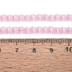 ガラス製の模造キャッツアイビーズの連  ラウンド  パールピンク  4~4.5mm  穴：1~1.2mm  約110~112個/連  14.96~15.16インチ（38~38.5cm）&nbsp;GLAA-N075-01A-08