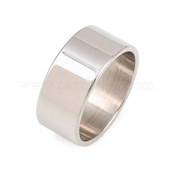 304ステンレススチール指輪  手動研磨  ステンレス鋼色  9.5mm  内径：20mm&nbsp;LS-RJEW-D336-06P
