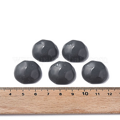 オペークアクリルカボション  多面カット  半円  グレー  23x22x11mm  約140個/500g&nbsp;MACR-S373-138-A02