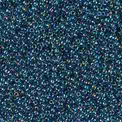 TOHOラウンドシードビーズ  日本製シードビーズ  （540)内側カラーabクリスタル/グリーンブルー裏地  11/0  2.2mm  穴：0.8mm  約50000個/ポンド&nbsp;SEED-TR11-0540