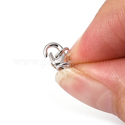 925スターリングシルバーカニカン  丸カン付き  銀  13x8x3mm  穴：3mmと4mm&nbsp;STER-I010-13mm