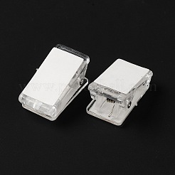 透明ppプラスチッククリップ  両面シール付き  長方形  透明  26x13x13mm  4個/袋&nbsp;KY-G026-01