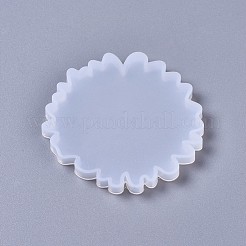 シリコンモールド  レジン型  UVレジン用  エポキシ樹脂ジュエリー作り  花  ホワイト  87x8mm&nbsp;DIY-F041-16A