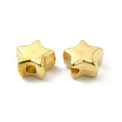 CCBプラスチックビーズ  スター  ゴールドカラー  5.5x6x3mm  穴：1.5mm&nbsp;CCB-G017-10G