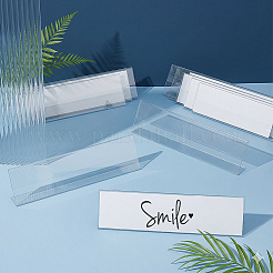 長方形のアクリル値札サインラベルホルダー  小売用品  透明  20.5x2.55x5.2cm&nbsp;KY-WH0046-232