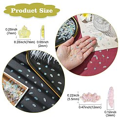 200色のクラウン樹脂カボション10個  ネイルアートの装飾の付属品  ミックスカラー  5.5~7x7~12x2~3mm  20個/カラー&nbsp;MRMJ-CJ0001-22