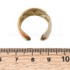 304ステンレススチール製エナメル加工ワイドカフオープンリング（女性用）  18KGP本金メッキ  三角形  11mm  内径：18mm&nbsp;SA-K003-03B-G