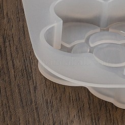 カメリアローズペンダントシリコンモールド  エポキシ樹脂ジュエリー作り  ホワイト  106x106x10.5mm  穴：2.5mm  内径：44~50x43~48mm&nbsp;SIL-B074-03