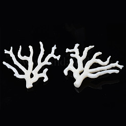 アクリル製の大きなペンダント  天然石風  半孔  ブール  乳白色  90x105x14~17mm  穴：0.9mm&nbsp;OACR-N131-010B-B02
