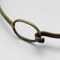 真鍮製バングル作り  アンティークブロンズ  63x50x3mm&nbsp;X-BJEW-B133-01AB-NF