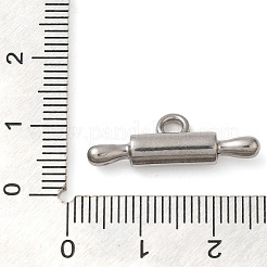 304ステンレスペンダント  バーチャーム  ステンレス鋼色  8.5x24x5mm  穴：2.5mm&nbsp;STAS-M070-33P