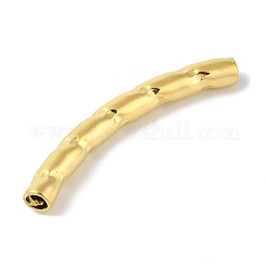 304ステンレス鋼湾曲チューブビーズ  ゴールドカラー  37x4mm  穴：2.5mm&nbsp;STAS-M071-03H-G