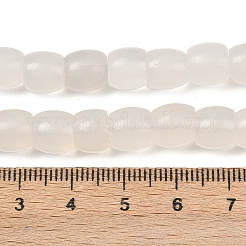 天然石グレーアゲートビーズ連売り  バレル  8.5x6~7.5mm  穴：1.2mm  約52個/連  14.88インチ（37.8cm）&nbsp;G-C258-01