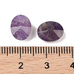 天然石アメジストカボション  オーバル  多面カット  10x8x4mm&nbsp;G-C146-02E