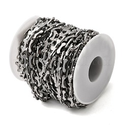 304ステンレススチールリンクチェーン  ハンダ付け  スプールで  ステンレス鋼色  リンク：10.5x5x1mm＆8.5x11x1mm&nbsp;STAS-L306-03P