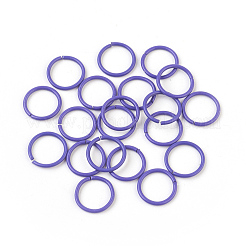 スプレー塗装された鉄のオープン丸カン  ラウンド  ミックスカラー  18ゲージ  10x1mm  内径：8mm&nbsp;X-IFIN-F149-B