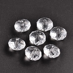 透明なアクリルビーズ  ロンデル  透明  20x14mm  穴：3mm  約128個/500g&nbsp;PAB1463Y-16