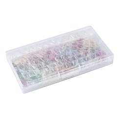 80個 8色焼き付け塗装 透明ガラスペンダント  カエデの葉  金粉付き  ミックスカラー  20x20x4~4.5mm  穴：1~1.2mm  10個/カラー&nbsp;DGLA-FS0004-29
