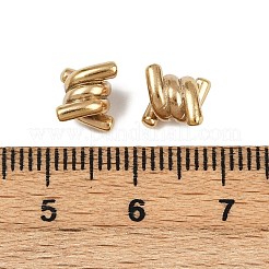 真鍮ビーズ  カドミウムフリー＆鉛フリー  コイル  24KGP本金メッキ  8.5x8x6mm  穴：2.2mm&nbsp;KK-P310-08G