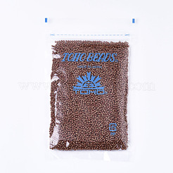 TOHOラウンドシードビーズ  11/0  日本製シードビーズ  （1707)つの金色の大理石のオレンジ  11/0  2x1.5mm  穴：0.5mm  約20000個/袋  100 G /袋&nbsp;SEED-R049-1707