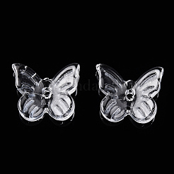透明ガラスビーズ  蝶  透明  9.5x11.5x3mm  穴：1.2mm  約980~1000個/セット&nbsp;GLAA-N001-06