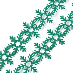 クリスマススノーフレークフェルトレーストリム  ポリエステル製スノーフレークトリム装飾  クリスマスパーティーの装飾用  グリーン  1インチ（24mm）  約10.94ヤード（10m）/ロール&nbsp;OCOR-D013-03A