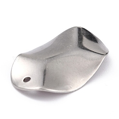 変色しにくい304ステンレススチールペンダント  オーバル  ステンレス鋼色  25x15x3mm  穴：1.5mm&nbsp;STAS-P282-05P