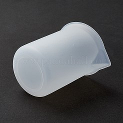 シリコーン計量カップ  DIYエポキシクラフトモールドツール  ホワイト  6.7x5.6x6.9cm  容量：100ml（3.38fl.oz）&nbsp;DIY-P059-03A