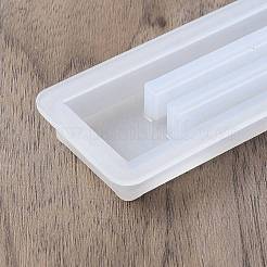 デコレーション DIY 食品グレード シリコン型  レジン型  UVレジン用  エポキシ樹脂工芸品作り  公園のベンチのテーマ  ホワイト  170x33.5x9.5mm&nbsp;SIMO-C019-01D