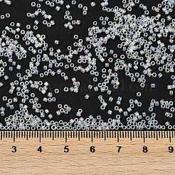 透明色レインボーガラスシードビーズ  シリンダー  透明  1.6x1.3mm  穴：0.8mm  約60000個/ポンド&nbsp;SEED-H003-12B