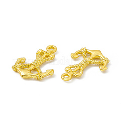 ラックメッキ合金ペンダント  カドミウムフリー＆鉛フリー＆ニッケルフリー  チャームアンカー  マットゴールドカラー  24.5x18x2.5mm  穴：2mm&nbsp;FIND-G045-19MG