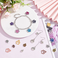 合金ペンダント  ミックスカラー  13~19x10~17x1.5~3mm  穴：1.8~3mm  約158個/箱&nbsp;FIND-PH0009-69