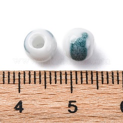 手作りの陶器ビーズ  ラウンド  ミックスカラー  6~7x5~6mm  穴：2mm&nbsp;PORC-D300-A-M