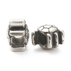 304ステンレススチールヨーロピアンビーズ  大穴ビーズ  カメ  アンティークシルバー  12.5x12.5x9mm  穴：5mm&nbsp;STAS-J037-08AS