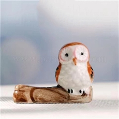 磁器香炉  枝の上のフクロウの香立て  ホームオフィス茶屋禅仏教用品  ランダムな色  55x23x40mm&nbsp;DJEW-PW0012-129