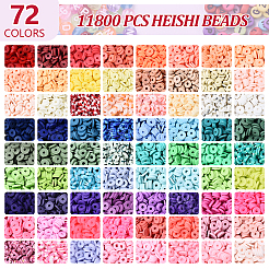 DIY ポリマー粘土 & CCB プラスチックビーズブレスレット作成キット  ミックスカラー  6x0.5~1mm  穴：1.8~2mm&nbsp;DIY-YW0010-38