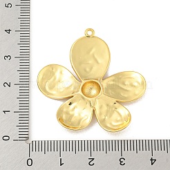 ラックメッキ真鍮チャーム  長持ちメッキ  カドミウムフリー＆鉛フリー  花  18KGP本金メッキ  39.5x36.5x4.5mm  穴：1.6mm&nbsp;KK-P277-27G