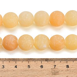 天然の黄色の方解石ビーズ連売り  スムーズなラウンド  艶消し  グレードA  きいろ  12.5~13mm  穴：1.6mm  約31個/連  14.76~14.96''（37.5~38センチメートル）&nbsp;GG-CBAA3AB-01-12mm